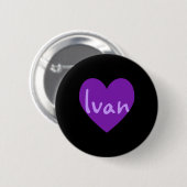Ivan in het Paars Ronde Button 5,7 Cm (Voorkant /achterkant)