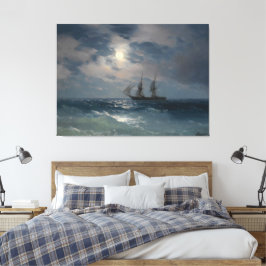 Ivan Konstantinovich Aivazovsky - Het brig Mercury Canvas Afdruk