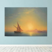 Ivan Konstantinovich Aivazovsky - Sunset Over Isch Canvas Afdruk (Insitu (Houten vloer))