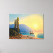 Ivan Konstantinovich Aivazovsky - Sunset Over Yalt Canvas Afdruk (Voorkant)
