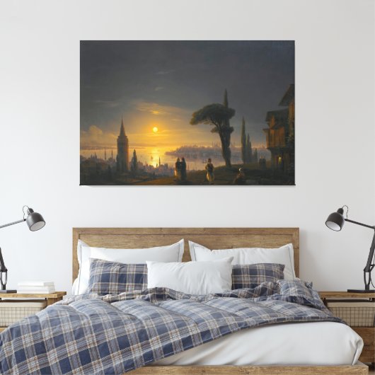 Ivan Konstantinovich Aivazovsky - The Disembarkati Canvas Afdruk (Insitu (Slaapkamer))