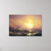 Ivan Konstantinovich Aivazovsky - The Ninth Wave Canvas Afdruk (Voorkant)