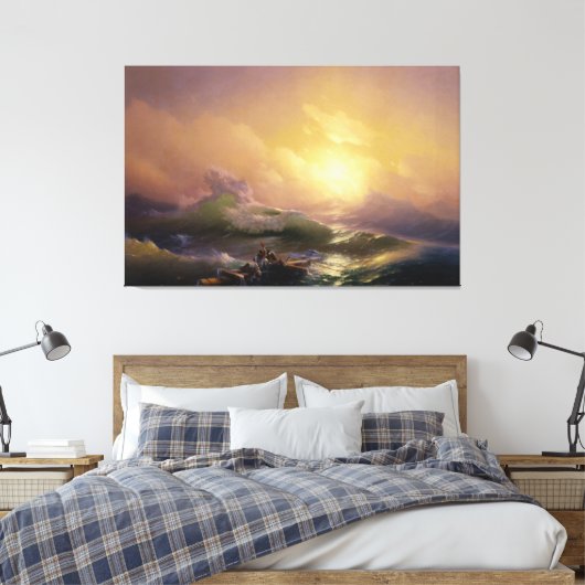 Ivan Konstantinovich Aivazovsky - The Ninth Wave Canvas Afdruk (Insitu (Slaapkamer))