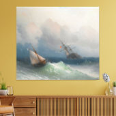 Ivan Konstantinovich Aivazovsky - Two Ships At Sea Canvas Afdruk (Insitu (Woonkamer))