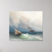 Ivan Konstantinovich Aivazovsky - Two Ships At Sea Canvas Afdruk (Voorkant)