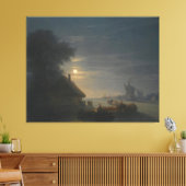 Ivan Konstantinovich Aivazovsky - Two Ships At Sea Canvas Afdruk (Insitu (Woonkamer))
