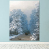 Ivan Konstantinovich Aivazovsky - Winter Landscape Canvas Afdruk (Insitu (Houten vloer))
