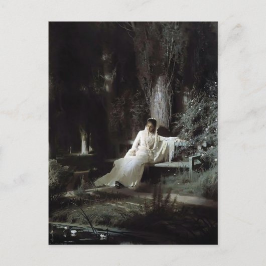 Ivan Kramskoy- Moonlit Night Briefkaart (Voorkant)