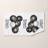 Ivan Name with Lawn Bowls Design, Handdoek (Handdoek)