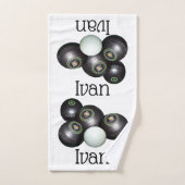 Ivan Name with Lawn Bowls Design, Handdoek (Handdoek)