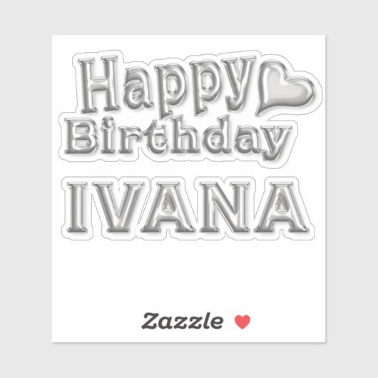 Ivana Happy Birthday Autocollants (Feuille)