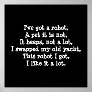 I've got a Robot. Poetry. Poster