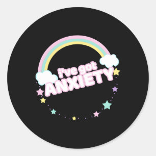 Ive Got Angst Regenboog Ik heb angst Ronde Sticker