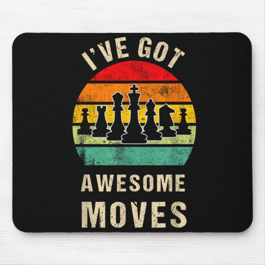 I've Got Awesome Moves Chess Player Funny Chess Pl Muismat (Voorkant)