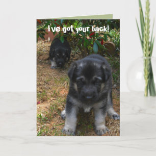 Ive kreeg uw rug! De Groet van het Puppy van de Kaart