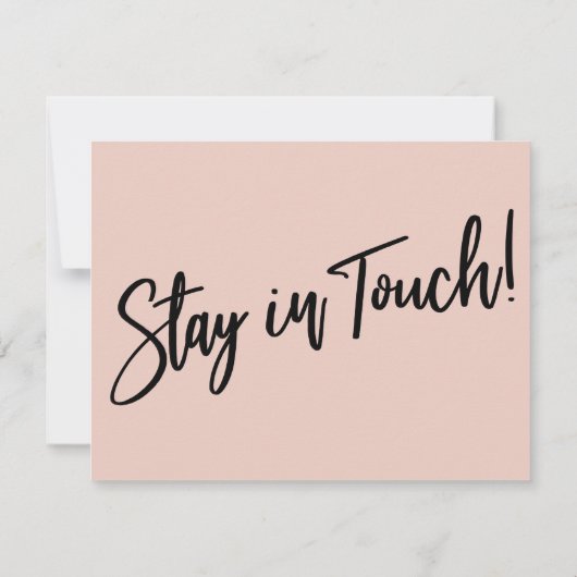 "I've Moved" Carte rose vierge d'écriture moderne (Dos)