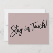 "I've Moved" Écriture manuscrite moderne Carte Ros (Dos)