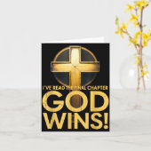 I've Read The Final Chapter God Wins Cross Christi Kaart (Gele Bloem)