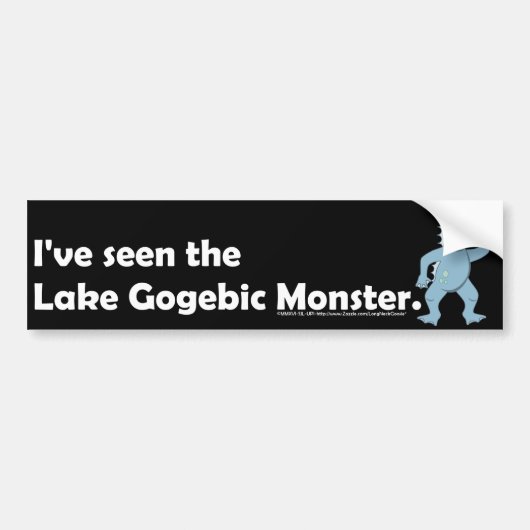 I've Seen The Lake Gogebic Monster.-Bumper Sticker (Devant)
