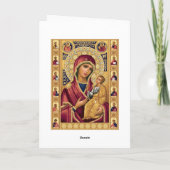 Iveron Theotokos - carte de voeux (Dos)