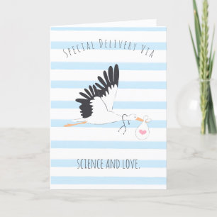 IVF Baby Stork’s Special Delivery Wenskaart Bedankkaart