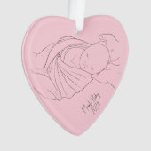 IVF Miracle Baby Simple Girl Rose Ornament (devant)