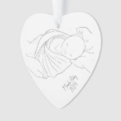 IVF Miracle Baby Simple White Ornament (voorkant)