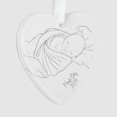 IVF Miracle Baby Simple White Ornament (voorkant)