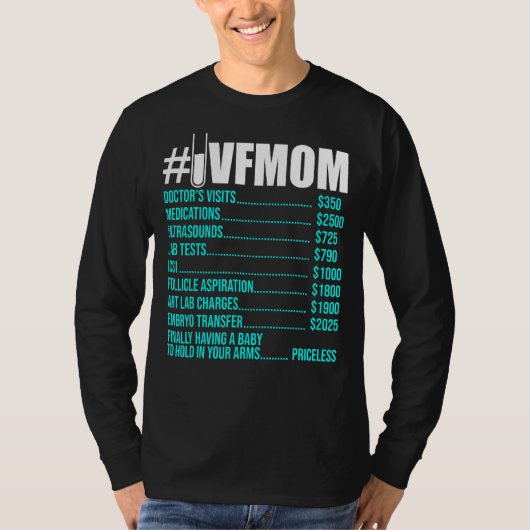 Ivf Survivor Warrior Mam Price Transfer Day T-shirt (Voorkant)