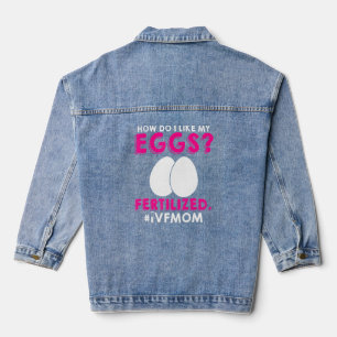Ivf Warrior Ma Transfer Day Infertiliteit 3 Denim Jacket