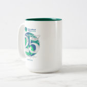 IVH 25e Jubileum tweekleurige Mok - Hunter Green (Voorkant links)