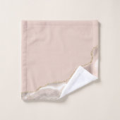Ivoire Beige Agate Géode Paillettes d'Or (Gant de toilette)