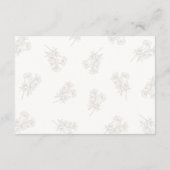 Ivoire Blanc & Sable | Réponse RSVP à rayures flor (Dos)