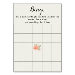 ivoire blush or floral douche bingo cartes de bing