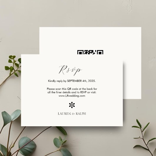Ivoire | Chic QR Code Mariage RSVP