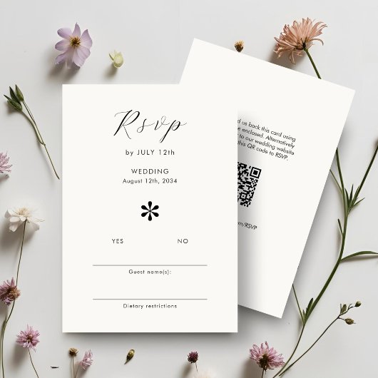 Ivoire | Chic QR Code Mariage RSVP