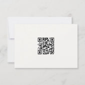 Ivoire | Chic Script RSVP QR code Mariage (Dos)