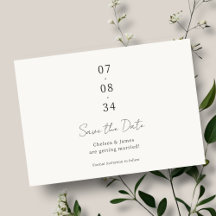Ivoire | Chic Wedding Enregistrer la date Carte po