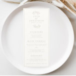 Ivoire double face & Taupe Mariage Bar/Dîner Menu<br><div class="desc">Nous ajoutons toujours de nouveaux designs chaque semaine !</div>