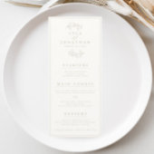 Ivoire double face & Taupe Mariage Bar/Dîner Menu