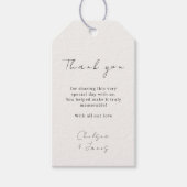 Ivoire | Étiquette cadeau Mariage de script chic (Devant)