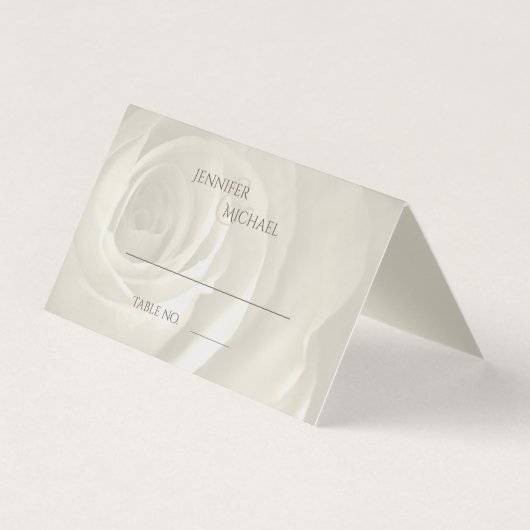 ivoire fleurie simple élégante table d'invités (Front)