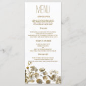 Ivoire jaune foncé blanc brun Mariage Menu (Devant)