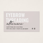 Ivoire moderne Simple Eyebrow Threading Aftercare (Devant)
