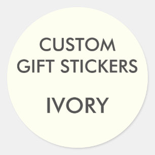 IVOIRE Personnalisé ROND Stickers Cadeau grand Mod