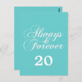 Ivoire Toujours & Forever Numéro de table Carte po (Devant / Derrière)