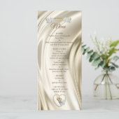 Ivoire, Vert, Bleu, Silk Or & Perles Menu (Debout devant)