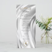 Ivoire, Vert, Bleu, Silk Or & Perles Menu (Debout devant)