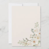 Ivoires floral diaper tombole billet invitation (Dos)