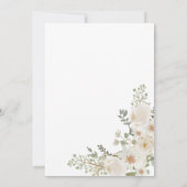 Ivoires floral diaper tombole billet invitation (Dos)